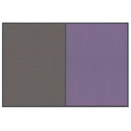 United Visual Products Enclosed Corkboard, 1 Door, 60"x36", 4" Fra, UV3403-GOLD-AMETHY UV3403-GOLD-AMETHY